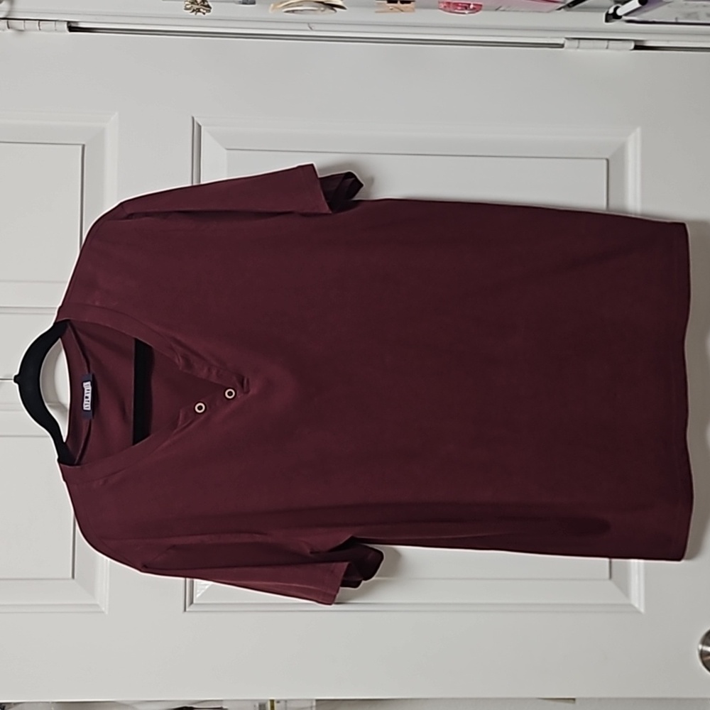✨️Inflation Button Neck Casual Tee Size XL